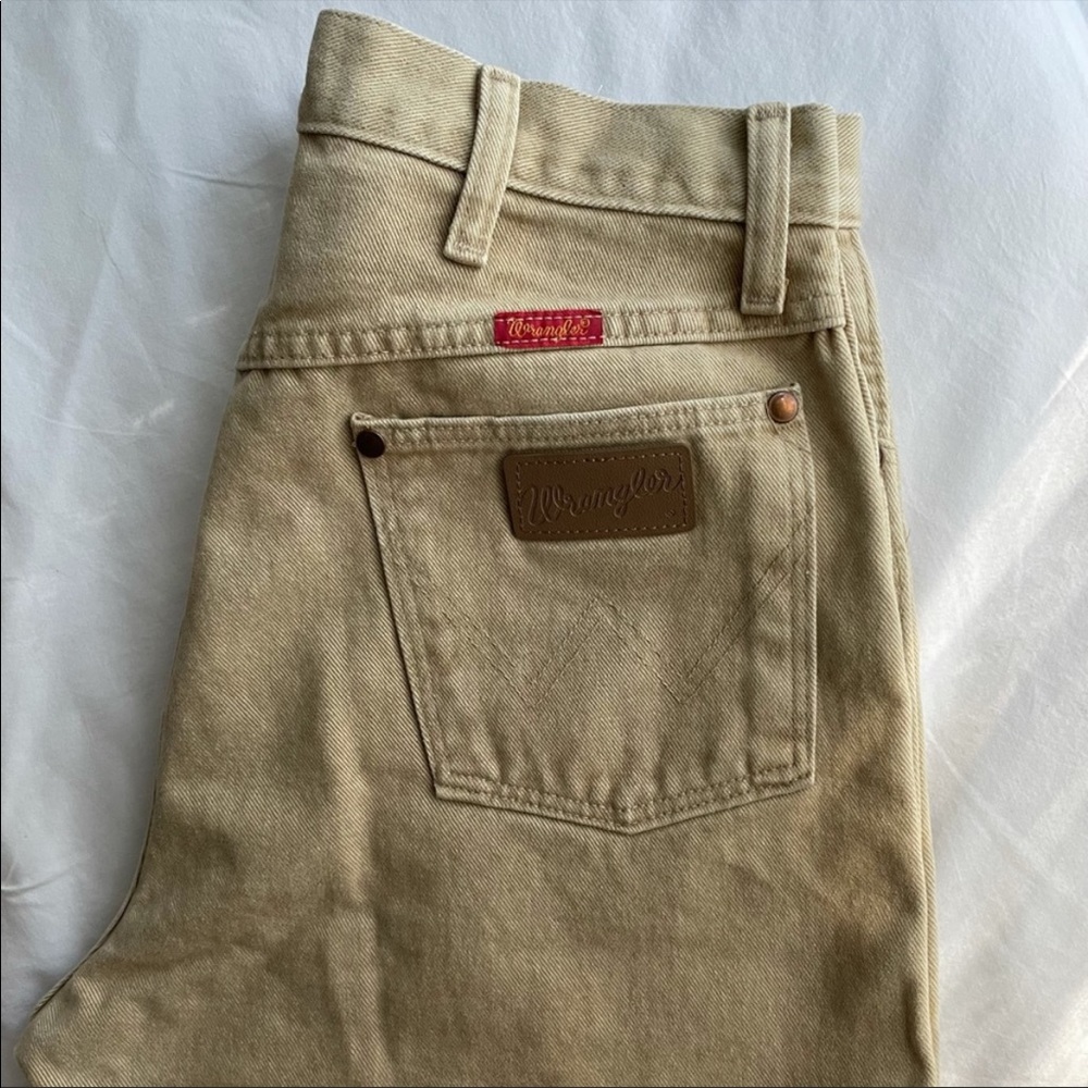 Wrangler khaki tan cotton jeans